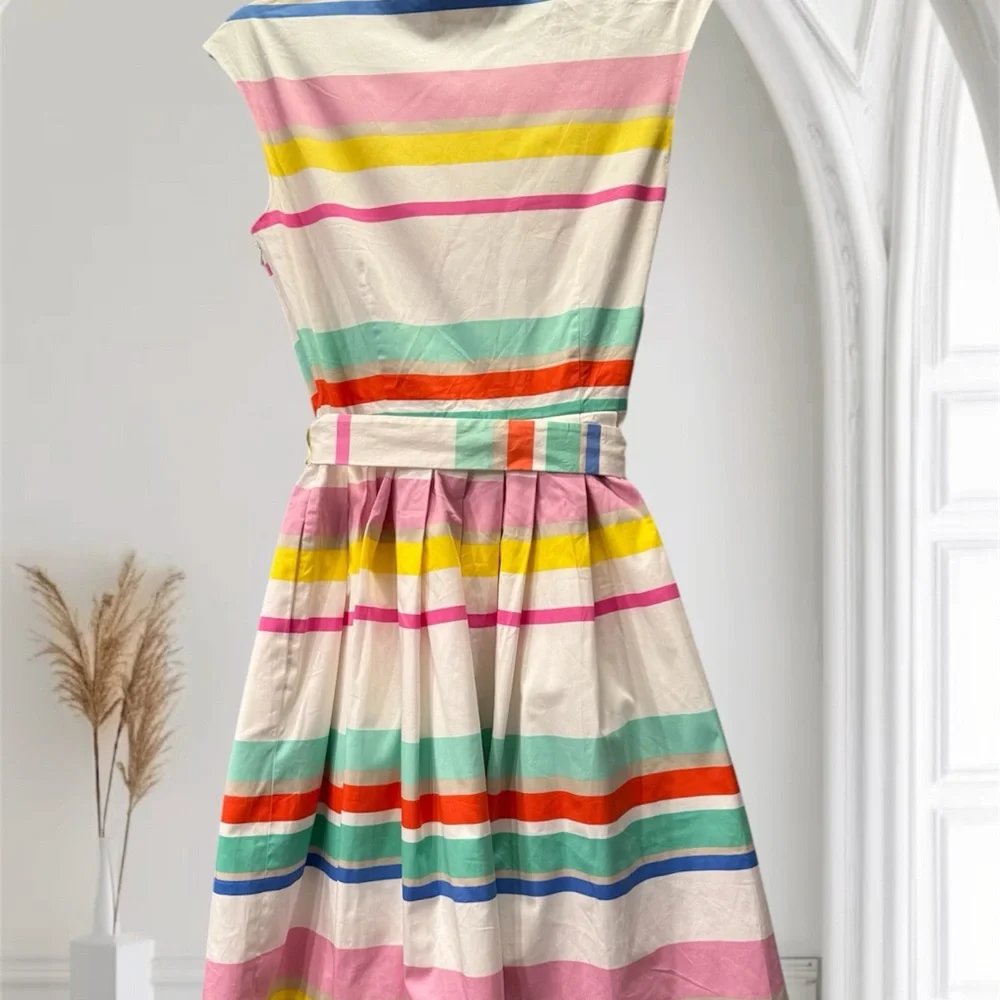 Kate Spade Multi Cape Stripe Shirtdress Size 4